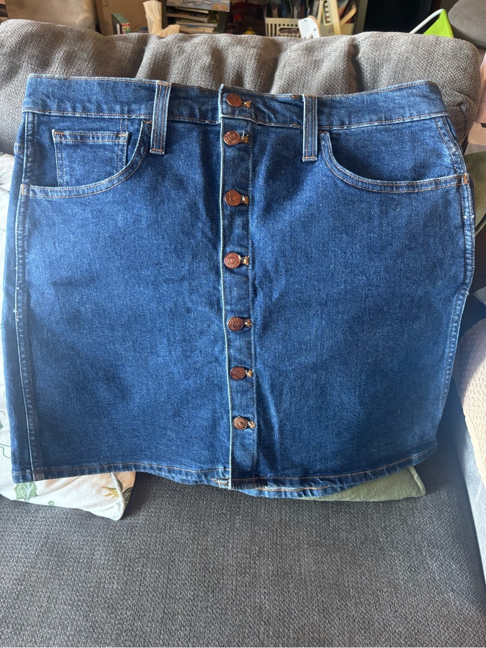 Madewell Dark Blue Denim Skirt